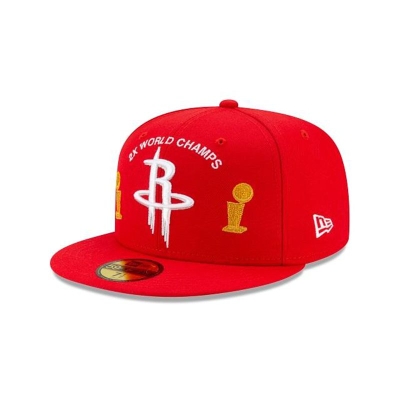 Sapca New Era Houston Rockets NBA Championship Trophy 59FIFTY Fitted - Rosii